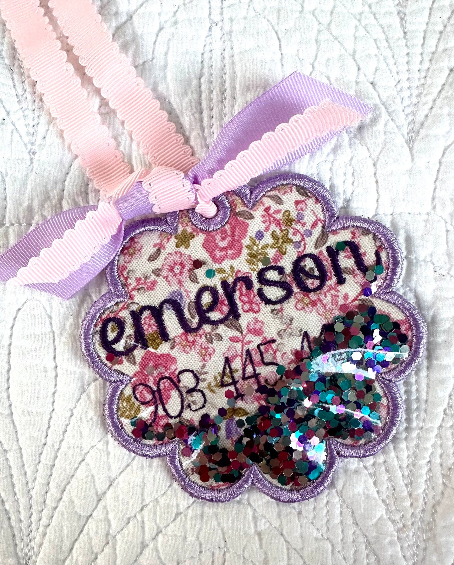 Confetti Bag Tag
